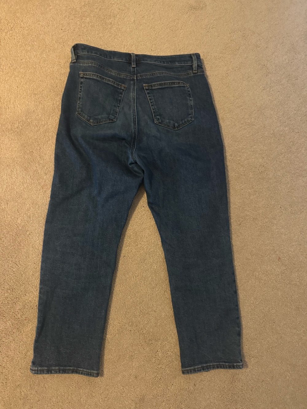LOFT Women's Straight Leg Dark Blue Jeans - Picture 4 of 4